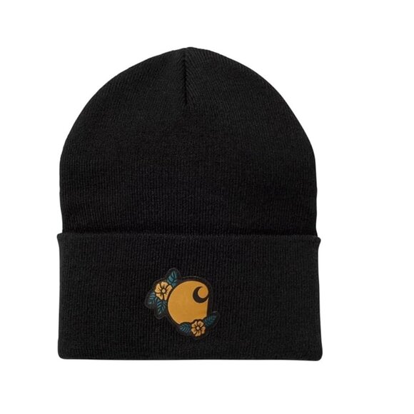 Carhartt Accessories - Carhartt Women's Cuffed Knit Floral Patch Beanie